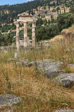 Antik Yunan arkeolojik Delphi, orta Yunanistan kalıntıları