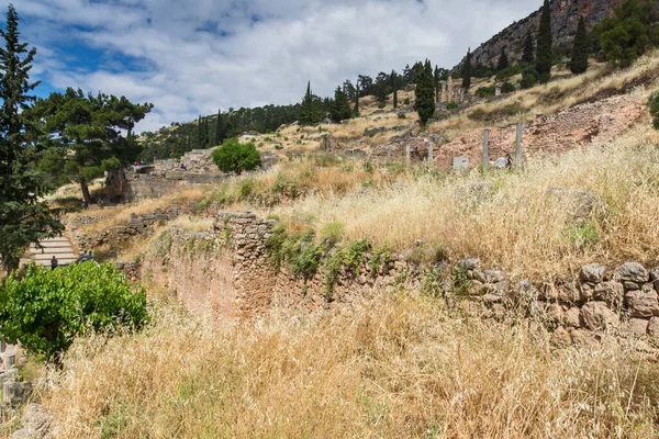 Ruinas Del Sitio Arqueológico Griego Antiguo Delphi Grecia Central — Foto de Stock