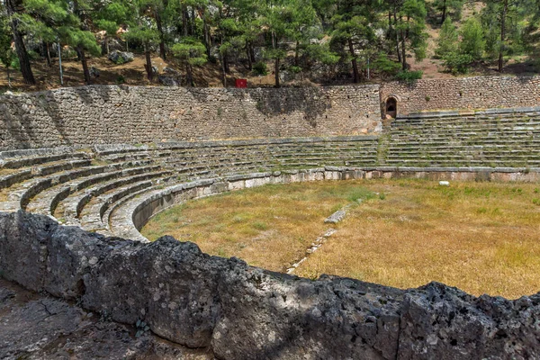 Ruiny Starożytnych Greckich Obiektu Archeologicznego Delfach Grecja Środkowa — Zdjęcie stockowe