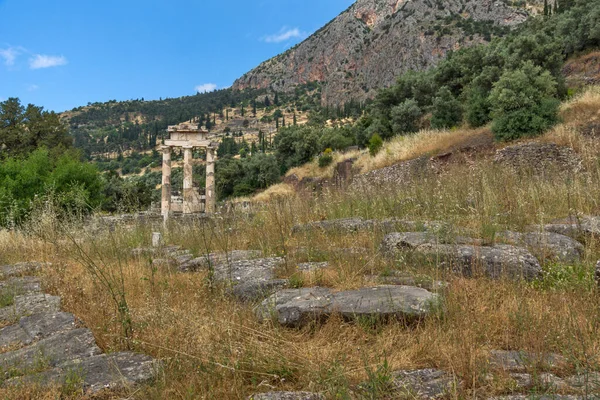 Ruinas Del Sitio Arqueológico Griego Antiguo Delphi Grecia Central — Foto de Stock