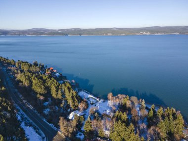Bulgaristan 'ın Sofya kenti yakınlarındaki Iskar Reservoir' in şaşırtıcı hava manzarası