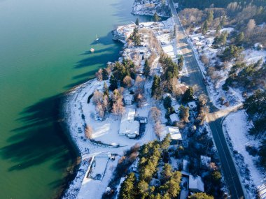 Bulgaristan 'ın Sofya kenti yakınlarındaki Iskar Reservoir' in şaşırtıcı hava manzarası