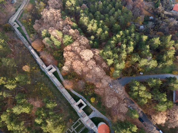 Aerial View Ruins Late Antique Fortress Hisarlaka Town Kyustendil Bulgaria — Stock Photo, Image