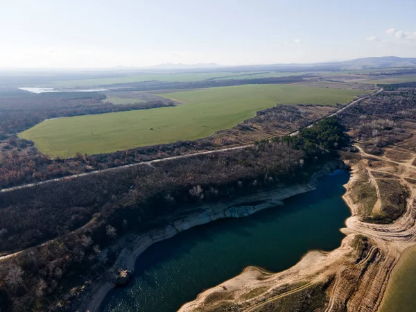 Luftaufnahme Des Pjasatschnik Stausees Sredna Gora Gebirge Region Plovdiv Bulgarien — Stockfoto