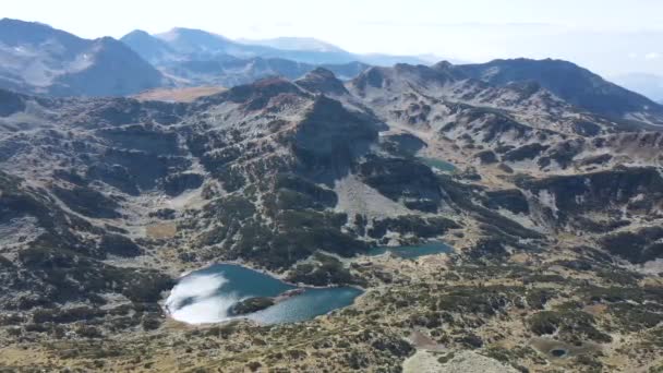 Vista Aérea Incrível Montanha Pirin Perto Pico Polezhan Bulgária — Vídeo de Stock