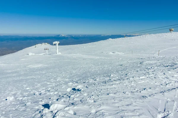 Vista Inverno Montanha Vitosha Perto Pico Cherni Vrah Região Cidade — Fotografia de Stock