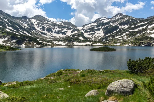 Geweldige Zomer Landschap Van Pirin Mountain Buurt Van Popovo Lake — Stockfoto