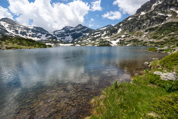 Geweldige Zomer Landschap Van Pirin Mountain Buurt Van Popovo Lake — Stockfoto