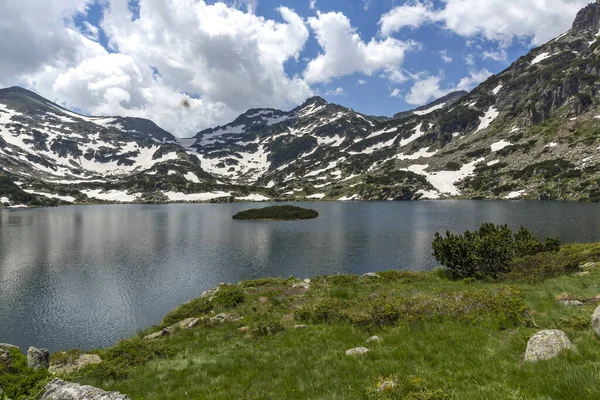 Geweldige Zomer Landschap Van Pirin Mountain Buurt Van Popovo Lake — Stockfoto