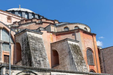 İSTANBUL, TURKEY - 26 Temmuz 2019: İstanbul, Türkiye 'deki Ayasofya Müzesi