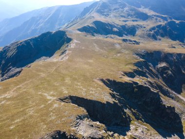 Bulgaristan 'ın Malyovitsa zirvesi yakınlarındaki Rila Dağı' nın şaşırtıcı hava manzarası