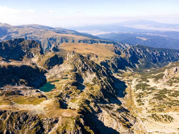 Vista Aérea Incrível Montanha Rila Perto Pico Malyovitsa Bulgária — Fotografia de Stock