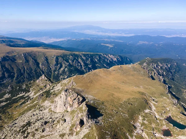 Vista Aérea Incrível Montanha Rila Perto Pico Malyovitsa Bulgária — Fotografia de Stock