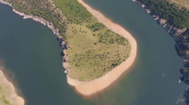 Bulgaristan 'ın başkenti Arda Nehri' nin şaşırtıcı havacılık manzarası