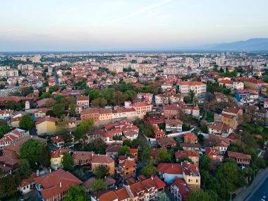 Bulgaristan 'ın Filibe kentinin şaşırtıcı hava manzarası