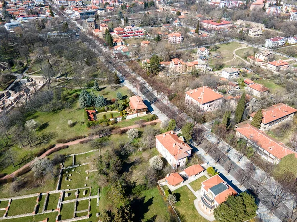 Vista Aérea Cidade Hisarya Região Plovdiv Bulgária — Fotografia de Stock