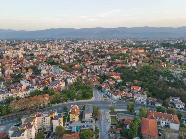 Bulgaristan Filibe Kentinin Şaşırtıcı Hava Manzarası — Stok fotoğraf