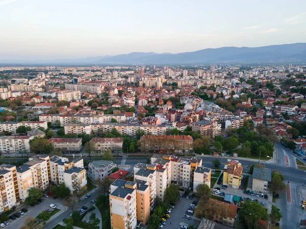 Fantastisk Antenn Utsikt Över Staden Plovdiv Bulgarien — Stockfoto
