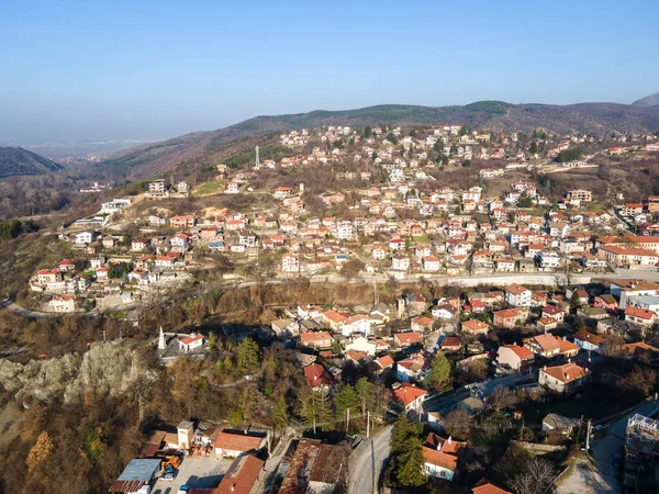 Flygfoto Över Byn Hrabrino Plovdiv Region Bulgarien — Stockfoto
