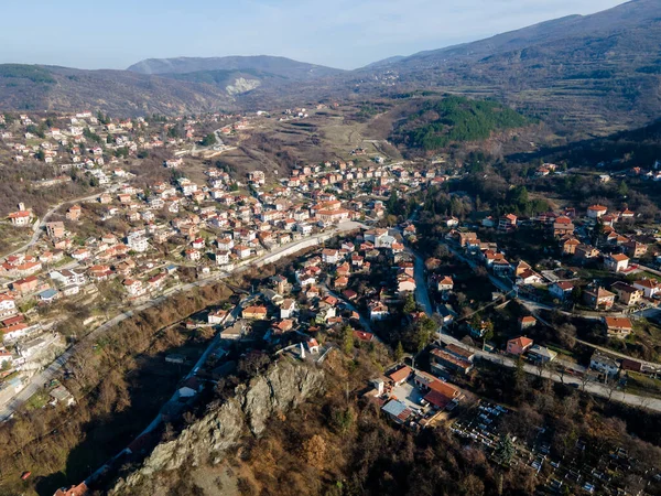 Vista Aérea Del Pueblo Hrabrino Región Plovdiv Bulgaria — Foto de Stock