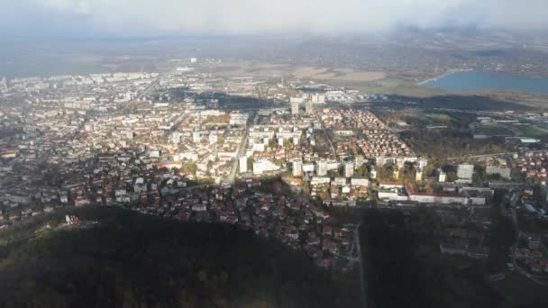 Amazing Aerial View Town Vratsa Bulgaria — 비디오