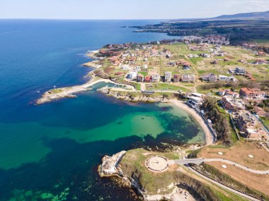 Bulgaristan 'ın Burgaz Bölgesi, Lozenet köyünün şaşırtıcı hava manzarası