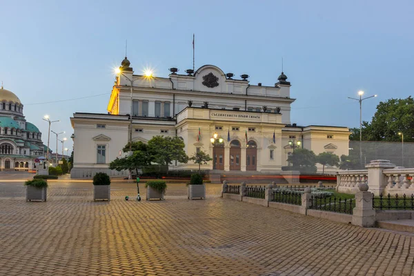 Sofia Bulgaria August 2021 Sunset View National Assembly City Sofia — Stock Photo, Image