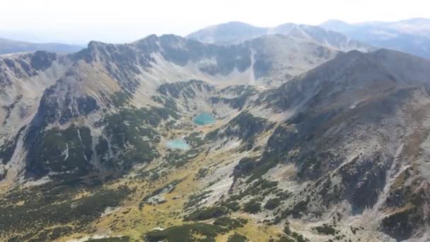 Increíble Vista Aérea Montaña Rila Cerca Del Pico Musala Bulgaria — Vídeo de stock