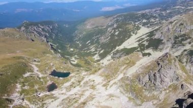 Bulgaristan 'ın Malyovitsa zirvesi yakınlarındaki Rila Dağı' nın şaşırtıcı hava manzarası