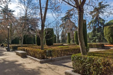 MADRID, İspanya - 23 Ocak 2018: Madrid, İspanya 'da Plaza de Oriente Panoraması
