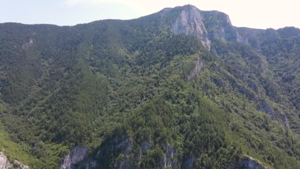 Fantastisk Antenn Utsikt Över Red Wall Topp Rhodope Bergen Plovdiv — Stockvideo