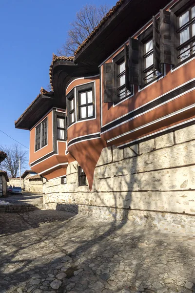 Koprivshtitsa Bulgaria Января 2020 Типичная Улица Старинные Дома Историческом Городе — стоковое фото