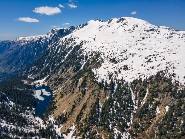 Vista Aérea Del Lago Suhoto Lago Seco Montaña Rila Región — Foto de Stock