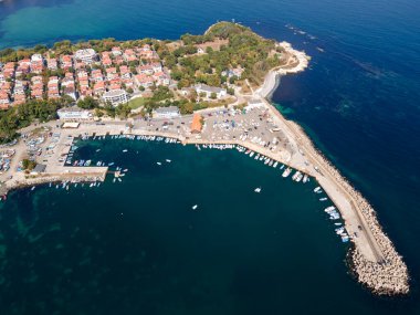 Bulgaristan 'ın Burgaz Bölgesi Çarevo kentinin hava manzarası