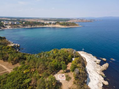 Bulgaristan 'ın Burgaz Bölgesi Çarevo kentinin hava manzarası