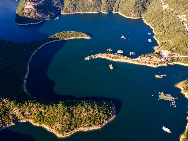 Aerial View Vacha Antonivanovtsi Reservoir Rhodope Mountains Plovdiv Region Bulgaria — Stock Photo, Image
