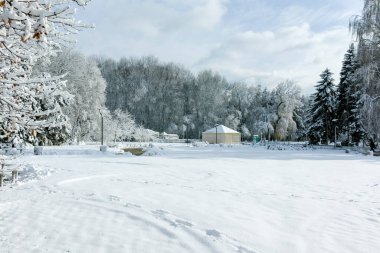 Bulgaristan 'ın Sofya kentindeki South Park' ın şaşırtıcı kış manzarası