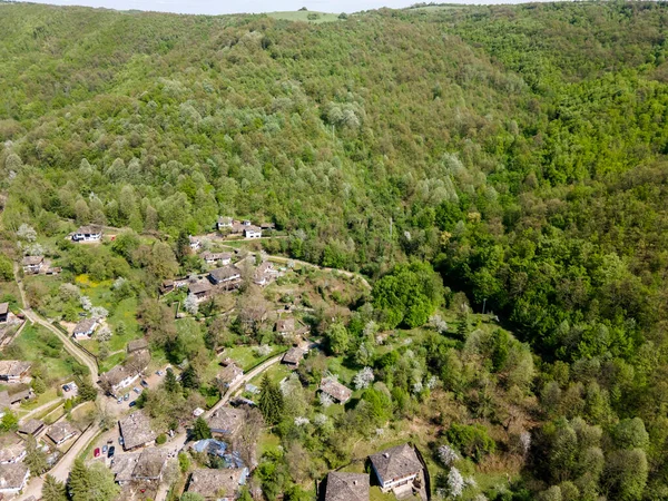 Aerial Spring View Village Bozhentsi Gabrovo Region Bulgaria — Stock Photo, Image