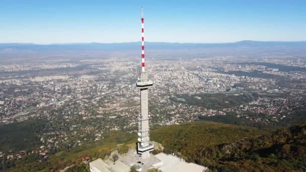 Sofia Bulgaria October 2020 Повітряна Осінь Вигляд Вежі Копітітото Панорами — стокове відео