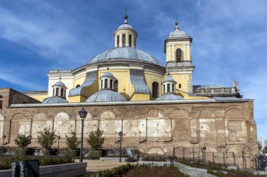 Madrid, İspanya - 23 Ocak 2018: San Francisco el Grande kilise Madrid şehir, İspanya görünümünü şaşırtıcı
