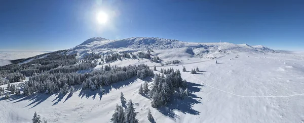 Zimowa Panorama Góry Vitosha Obwód Sofijski Bułgaria — Zdjęcie stockowe