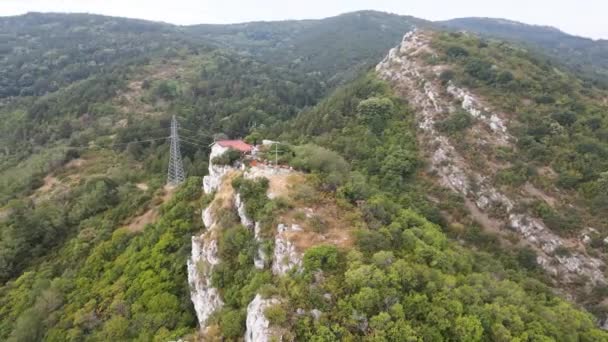 Luftaufnahme Der Kirche Des Heiligen Demetrius Von Thessaloniki Der Nähe — Stockvideo