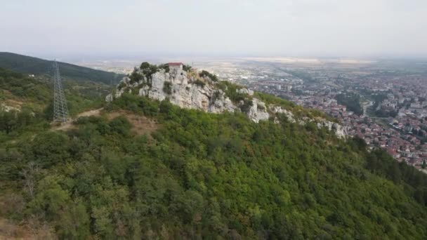 Luftaufnahme Der Kirche Des Heiligen Demetrius Von Thessaloniki Der Nähe — Stockvideo