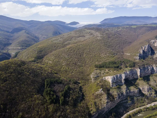 Luftaufnahme Der Lakatnik Felsen Iskar Fluss Und Der Schlucht Balkangebirge — Stockfoto