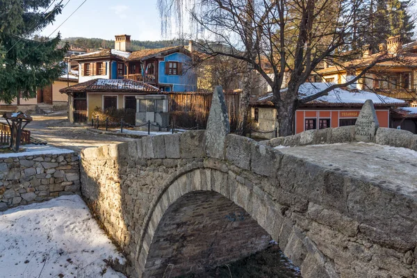 Typisk Gata Och Gamla Hus Historiska Staden Koprivshtitsa Sofia Region — Stockfoto