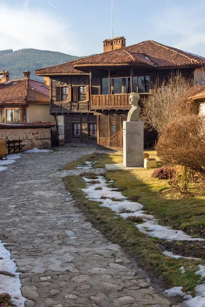 Typische Straat Oude Huizen Historische Stad Koprivshtitsa Regio Sofia Bulgarije — Stockfoto