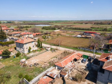 Bulgaristan 'ın Filibe Bölgesi' nin Tsalapitsa köyünün hava manzarası