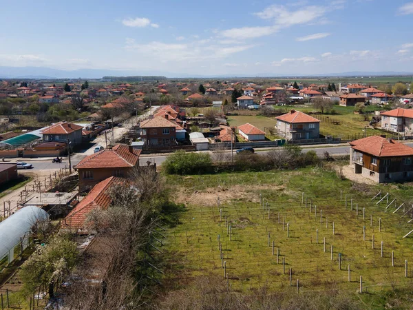 Bulgaristan 'ın Filibe Bölgesi' nin Tsalapitsa köyünün hava manzarası