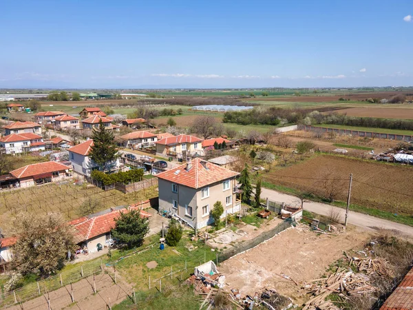 Bulgaristan 'ın Filibe Bölgesi' nin Tsalapitsa köyünün hava manzarası