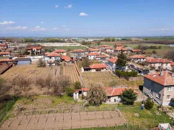 Vista Aérea Del Pueblo Tsalapitsa Región Plovdiv Bulgaria — Foto de Stock